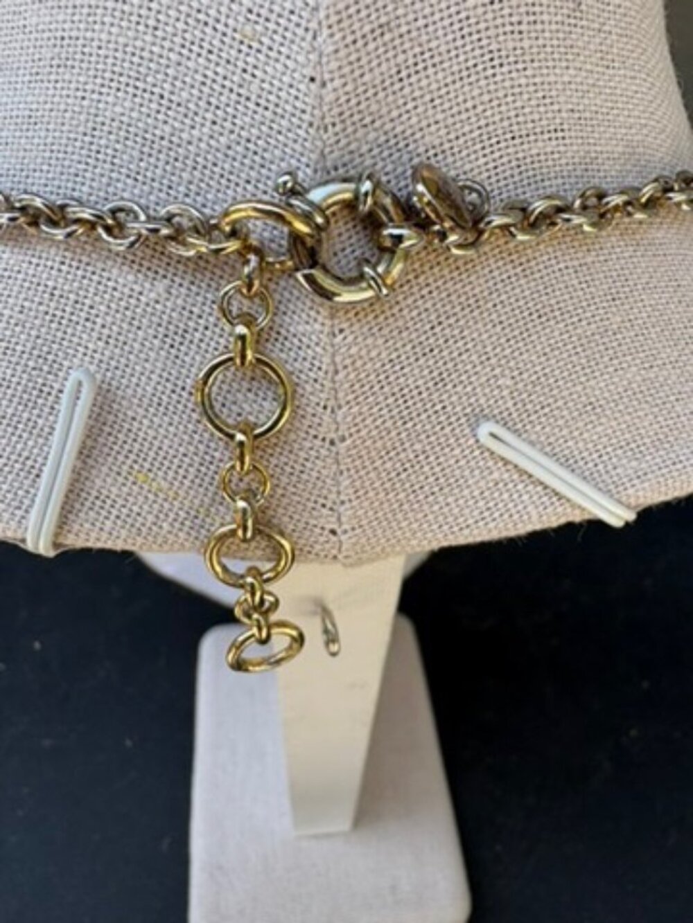 J. Crew Carl Cluster Pearl Gold Tone Necklace Vintage - Picture 4 of 7